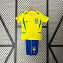 Camiseta Brasil 2002 - Niños (Pantalón Corto Incluido) RETRO - TIENDA LUXSHOP